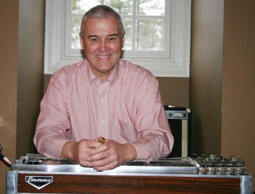 Sid Hudson with his Emmons steel guitar set up by Steel Guitar East